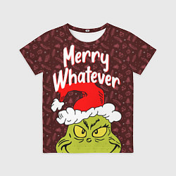 Футболка детская ГРИНЧ GRINCH WHATEVER, цвет: 3D-принт