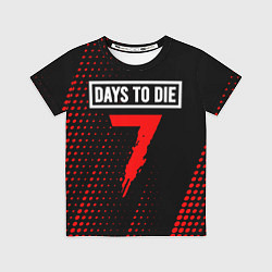 Футболка детская 7 DAYS TO DIE Полутона, цвет: 3D-принт