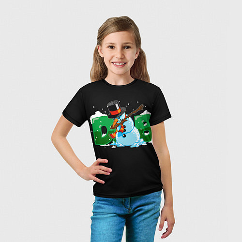 Детская футболка Classic Dab SnowMan / 3D-принт – фото 5