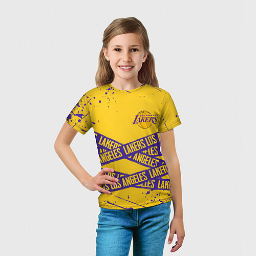 Детская футболка LAKERS SPORT LINE STYLE NBA / 3D-принт – фото 5