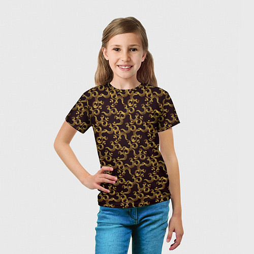 Детская футболка Ом Аум - Сакральный Символ / 3D-принт – фото 5