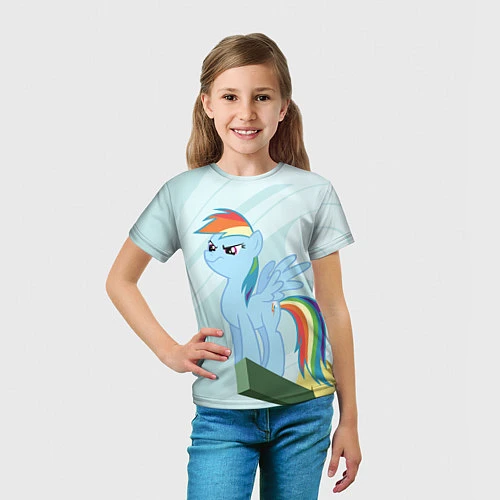 Детская футболка Радуга Дэш My Little Pony, Май Литл Пони / 3D-принт – фото 5