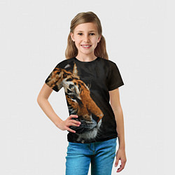 Футболка детская АМУРСКИЙ ТИГР TIGER, цвет: 3D-принт — фото 2