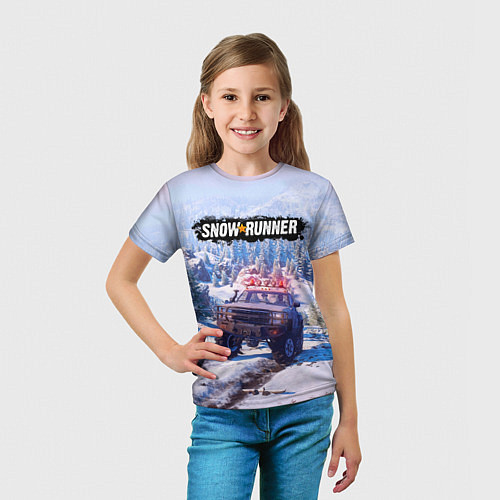Детская футболка SnowRunner Гонки по бездорожью / 3D-принт – фото 5
