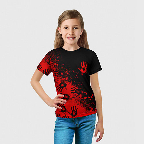 Детская футболка Death Stranding Отпечаток рук паттерн / 3D-принт – фото 5