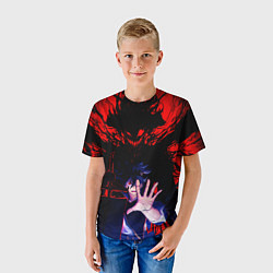 Футболка детская Аста и его черный демон Черный клевер, цвет: 3D-принт — фото 2