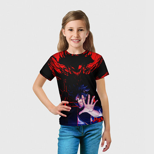 Детская футболка Аста и его черный демон Черный клевер / 3D-принт – фото 5