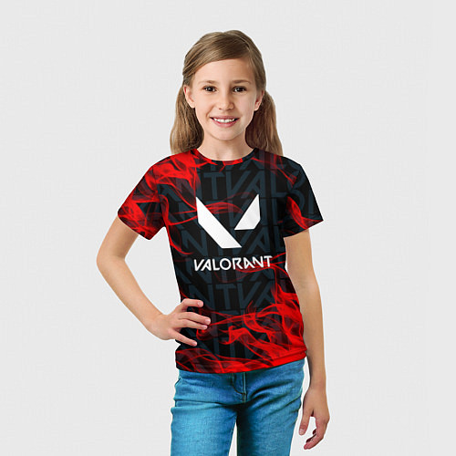 Детская футболка Valorant Fire / 3D-принт – фото 5