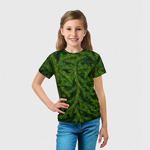 Детская футболка Текстура Ели Елка Паттерн / 3D-принт – фото 5