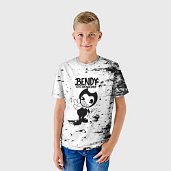 Футболка детская Bendy and the ink machine - Black & White, цвет: 3D-принт — фото 2