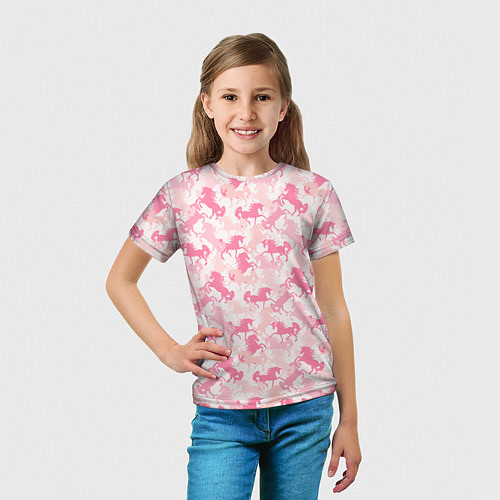 Детская футболка Розовые Единороги / 3D-принт – фото 5