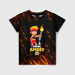 Футболка детская Brawl Stars - Amber, цвет: 3D-принт