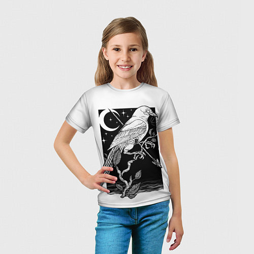 Детская футболка Оккультный Ворон / 3D-принт – фото 5
