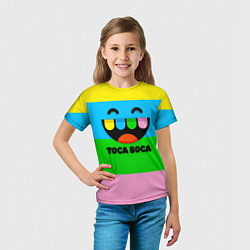 Футболка детская Toca Boca Logo Тока Бока, цвет: 3D-принт — фото 2