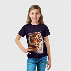 Футболка детская Грозный Тигр Символ 2022 Года Tiger Beast, цвет: 3D-принт — фото 2