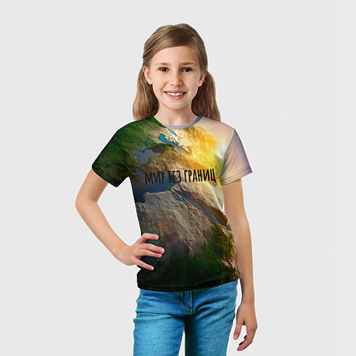 Детская футболка Мир Без Границ / 3D-принт – фото 5