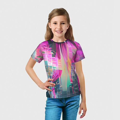Детская футболка Кибер романтика / 3D-принт – фото 5