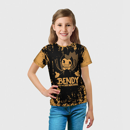 Детская футболка Bendy and the Ink Machine Бенди и чернильная машин / 3D-принт – фото 5