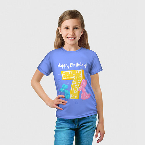 Детская футболка Седьмой день рождения / 3D-принт – фото 5