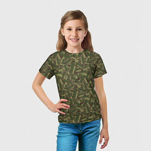 Детская футболка Болты и Гайки - камуфляж / 3D-принт – фото 5