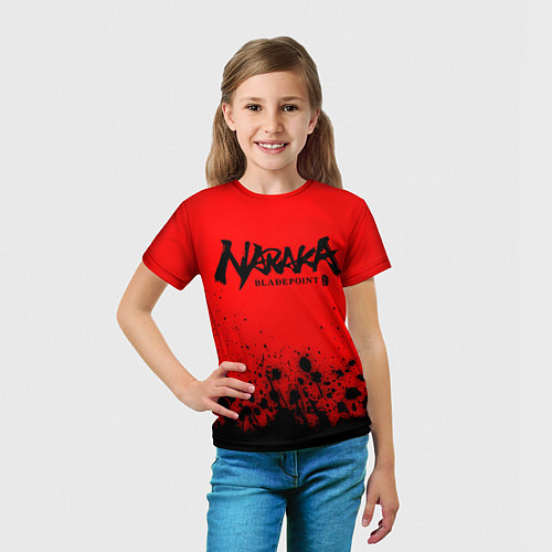 Детская футболка NARAKA BLADEPOINT Краски / 3D-принт – фото 5