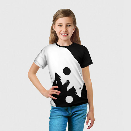 Детская футболка Волки Инь и Янь Добро и Зло / 3D-принт – фото 5