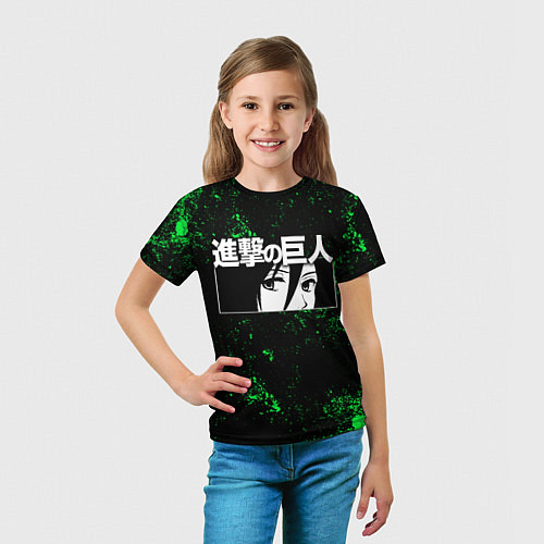 Детская футболка MIKASA ACKERMAN АТАКА ТИТАНОВ 4 СЕЗОН / 3D-принт – фото 5