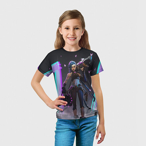 Детская футболка ARCANE JINX League Of Legends / 3D-принт – фото 5