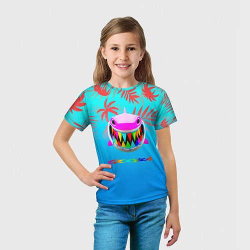 Детская футболка 6IX9INE tropical / 3D-принт – фото 5