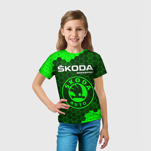 Детская футболка SKODA Autosport - Графика / 3D-принт – фото 5