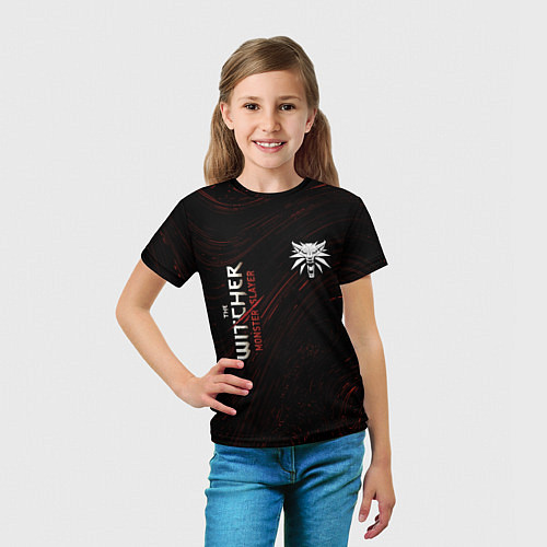 Детская футболка THE WITCHER MONSTER SLAYER Разводы / 3D-принт – фото 5