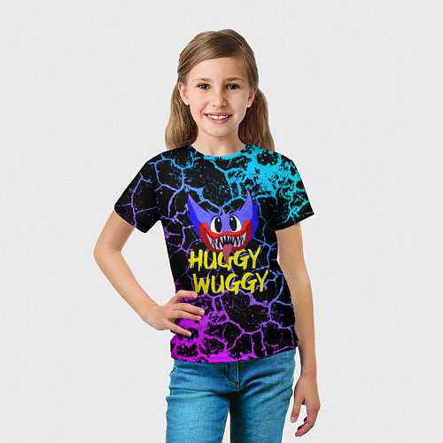 Детская футболка HUGGY WUGGY ТРЕЩИНЫ / 3D-принт – фото 5