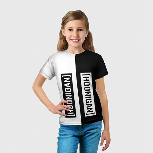 Детская футболка Hoonigan Автоспорт спина / 3D-принт – фото 5