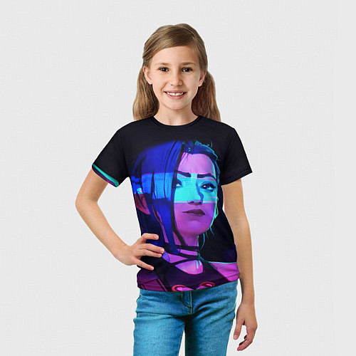 Детская футболка Джинкс Паудер неон / 3D-принт – фото 5