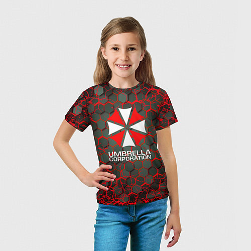 Детская футболка Umbrella Corporation соты / 3D-принт – фото 5