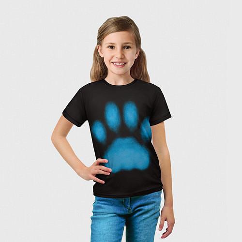 Детская футболка След кота / 3D-принт – фото 5