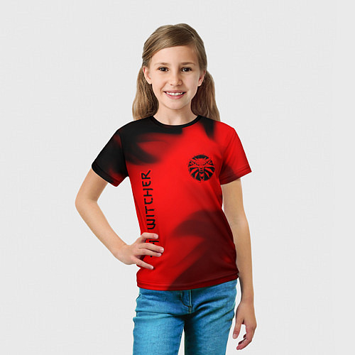 Детская футболка ВЕДЬМАК 3 - Огонь / 3D-принт – фото 5