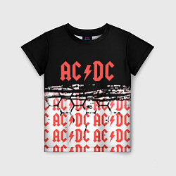 Футболка детская ACDC переменный ток, цвет: 3D-принт