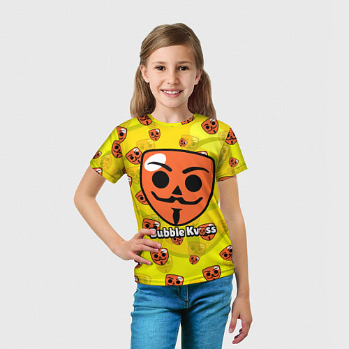 Детская футболка BUBBLE KVASS - БАБЛ КВАС / 3D-принт – фото 5
