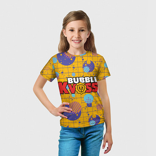 Детская футболка Bubble kvass с узором / 3D-принт – фото 5