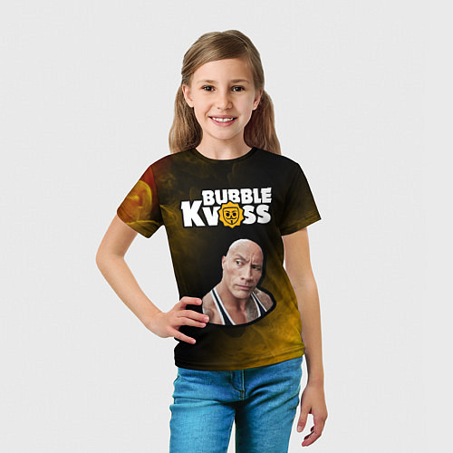 Детская футболка BUBBLE KVASS - СКАЛА Пламя / 3D-принт – фото 5