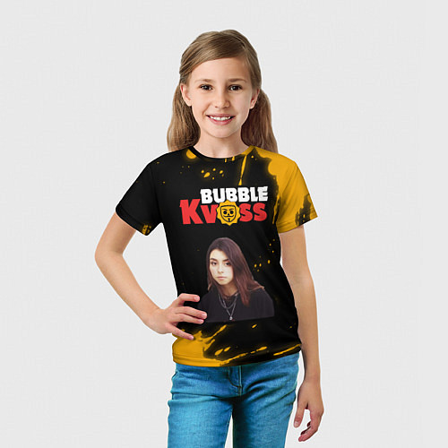Детская футболка BUBBLE KVASS - ДОРА Брызги / 3D-принт – фото 5