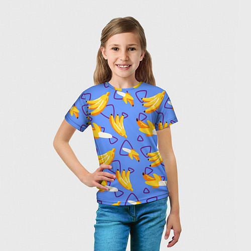 Детская футболка Спелые бананы / 3D-принт – фото 5