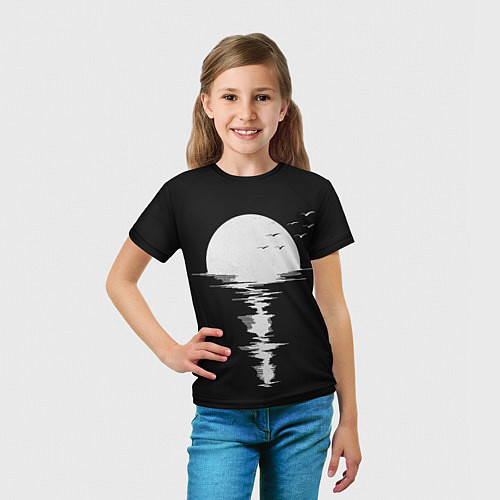 Детская футболка Лунная Музыкальная Дорожка / 3D-принт – фото 5