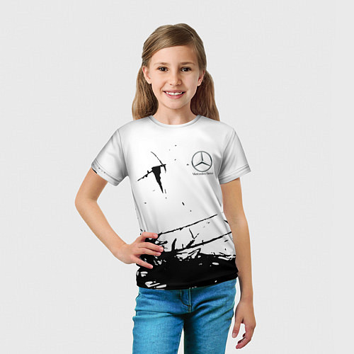 Детская футболка Mercedes текстура / 3D-принт – фото 5