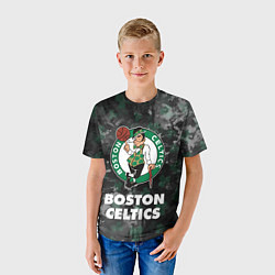Футболка детская Бостон Селтикс, Boston Celtics, НБА, цвет: 3D-принт — фото 2