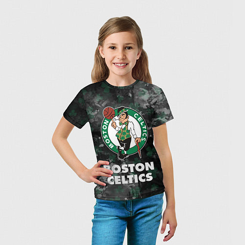 Детская футболка Бостон Селтикс, Boston Celtics, НБА / 3D-принт – фото 5
