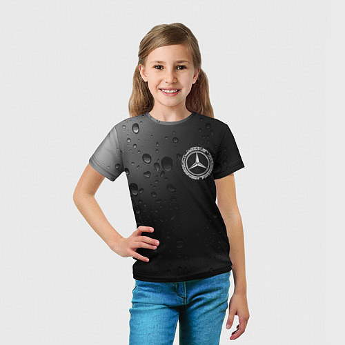 Детская футболка MERCEDES - Капли / 3D-принт – фото 5
