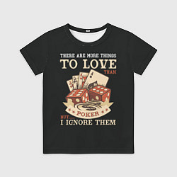 Футболка детская Люблю Покер, цвет: 3D-принт