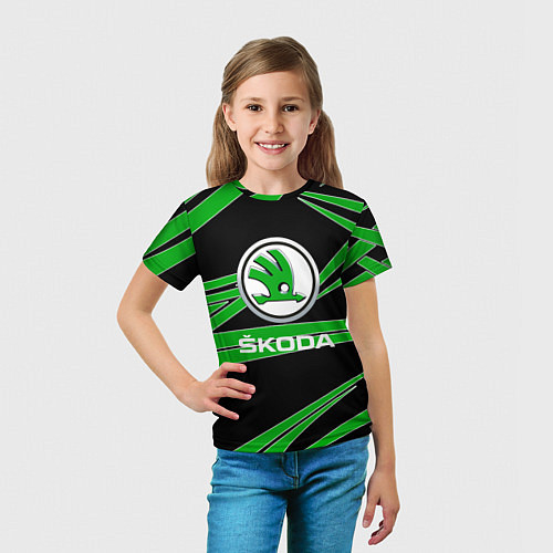 Детская футболка Skoda: Geometry / 3D-принт – фото 5